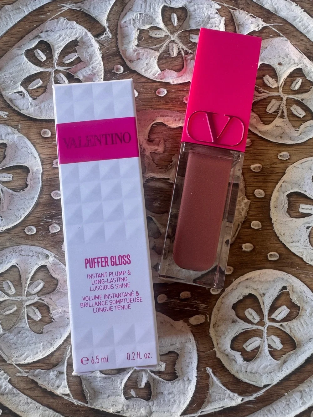 Valentino Puffer Gloss 122A Warm It Up Plumping Lip Gloss New